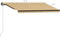 vidaXL - Luifel - uittrekbaar - met - windsensor - en - LED - 400x300 - cm - geel - en - wit
