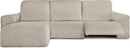 Hoes voor chaise longue met korte armleuning links Eysa ROC Wit 120 x 120 x 360 cm