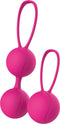 Duo Set Vagina Ballen met Roterende Binnenballen - Roze