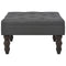 vidaXL - Kruk - 60x60x36 - cm - polyester - donkergrijs