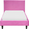 FITOU - Eenpersoonsbed - Roze - 90 x 200 cm - Fluweel
