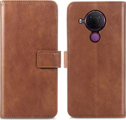imoshion Hoesje Geschikt voor Nokia 5.4 Hoesje Met Pasjeshouder - imoshion Luxe Bookcase - Bruin