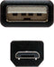 Ewent EC1020 - USB 2.0-kabel - Micro USB naar USB A - Zwart