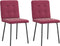 vidaXL - Eetkamerstoelen - 2 - st - fluweel - wijnrood