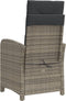 vidaXL - Tuinstoelen - 2 - st - verstelbaar - met - kussens - poly - rattan - grijs