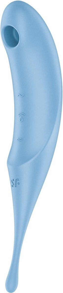Satisfyer 'Twirling Pro', 20 cm, drukgolf- en oplegvibrator, aan beide zijden te gebruiken, drukgolven en circulerende vibraties