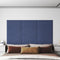 vidaXL - Wandpanelen - 12 - st - 2,16 - m² - 60x30 - cm - stof - blauw
