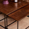 Salontafel vierkant - Salontafel mangohout - Salontafel set 3