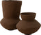 J-Line vaas Pot Archaic - papier maché - bruin - large - 55 cm hoog