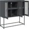 vidaXL - Dressoir - 100,5x39x107 - cm - koudgewalst - staal - antracietkleurig