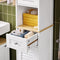 SoBuy FRG236-WN - Badkamerkast - 2 deuren 1 la - Wit
