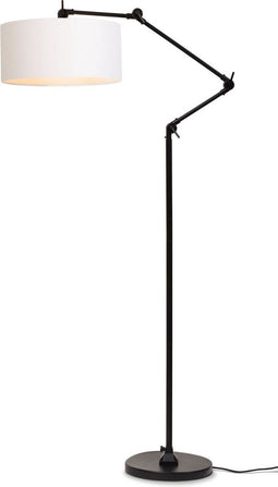 it's about RoMi Vloerlamp Amsterdam - Zwart/Wit - 70x47x190cm - Bohemian,Scandinavisch - Staande lamp voor Woonkamer - Slaapkamer