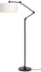 it's about RoMi Vloerlamp Amsterdam - Zwart/Wit - 70x47x190cm - Bohemian,Scandinavisch - Staande lamp voor Woonkamer - Slaapkamer