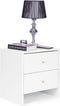 Wit nachtkastje met lades - Modern - 2 - 45 x 48 x 35 cm