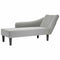 vidaXL - Chaise - longue - met - rechterarmleuning - stof - wolk - grijs