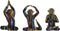Decoratieve figuren DKD Home Decor Gouden Hars Multicolour Aap Modern (19 x 12 x 24,5 cm) (3 Stuks)