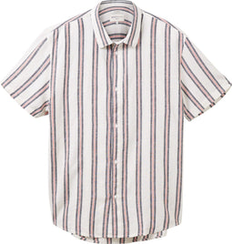TOM TAILOR relaxed striped shirt - Heren Overhemd - Maat M - Kleur white navy red stripe