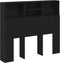 vidaXL - Hoofdbord - Kast - Zwart - Eiken - 120x19x103,5 - cm - Bewerkt - Hout