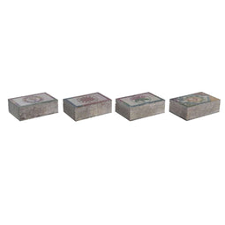 Doos-Juwelenkistje DKD Home Decor Multicolour Steen 15 x 10 x 5 cm (4 Stuks)