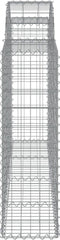 vidaXL - Schanskorven - 8 - st - gewelfd - 200x30x100/120 - cm - ijzer