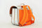 Own Stuff Lederen Boekentas Lagere school - Silver/Oranje rug