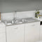 vidaXL - Gootsteen - dubbele - bak - 1200x600x155 - mm - roestvrij - staal - zilver