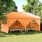 vidaXL - Partytent - inklapbaar - pop-up - met - 4 - zijwanden - oranje
