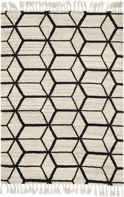 Brink en Campman - Arabiska Geometrisk 63301 Vloerkleed - 170x230 - Rechthoek - Laagpolig Tapijt - Modern - Beige, Zwart