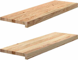 vidaXL - Vensterbanken - 2 - st - onbehandeld - 80x30x2 - cm - massief - eikenhout