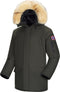 Subprime Parka Tommy - Heren Jas - Afneembare bontkraag - Groen - M