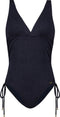 CYELL Midnight Zebra - Badpak - Voorgevormde cups V-hals - Dierenprint Donkerblauw