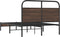 vidaXL - Bedframe - zonder - matras - bewerkt - hout - bruin - eikenkleur - 140x200 - cm