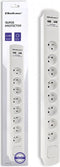 Qoltec Overspanningsbeveiliging | 8 stopcontacten | 2 x USB| 1.8m | Wit.