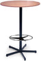 Statafel Ecoro rond 80CM bladkleur Kersen framekleur Wit (RAL9010)