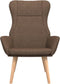 vidaXL Relaxstoel stof bruin