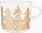 Marimekko - Kuusikossa - koffiekopje - 2 dl - Wit - Gouden kerstboom design