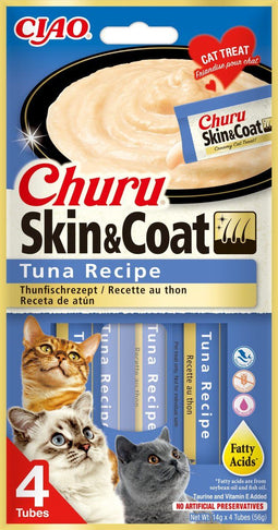 Inaba Churu kat Puree Skin & Coat Tonijn