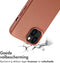 Accezz MagSafe Leather Backcover iPhone 13 - Echt leer - Verhoogde randen - Bruin