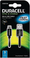 Duracell USB/Micro USB - Kabel 1 m - Geschikt voor smartphones en tablets - Zwart