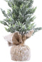 PTMD Abies Kunstkerstboom Jute Zak - H75 x Ø25 cm - PE - Besneeuwd