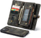 Caseme - vintage 2 in 1 portemonnee hoes - Geschikt voor iPhone 13 Pro Max - Zwart