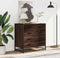 vidaXL - Ladekast - 70x41x70 - cm - bewerkt - hout - bruin - eikenkleur