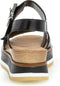 Gabor 64.684.27 - Plateau sandalen - Modische sandaal op gekleurde zool - Zwart - Maat 40