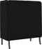 vidaXL - Hoge - Rugbank - Zwart - 109x56x121 - cm - Stof