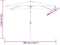 vidaXL - Parasol - met - metalen - paal - 300x200 - cm - taupe