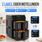 Strex Airfryer Dubbele Mand 11L XXL - Heteluchtfriteuse 2500W - 13 Kookprogramma's - Dual Basket