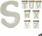 Pincello Letters Stuvwxyz Wit Polyestyreen 2 X 23 X 17 Cm (8 Stuks)