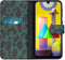 iMoshion Hoesje Geschikt voor Samsung Galaxy M31 Hoesje Met Pasjeshouder - iMoshion Design Softcase Bookcase - Meerkleurig / Green Leopard