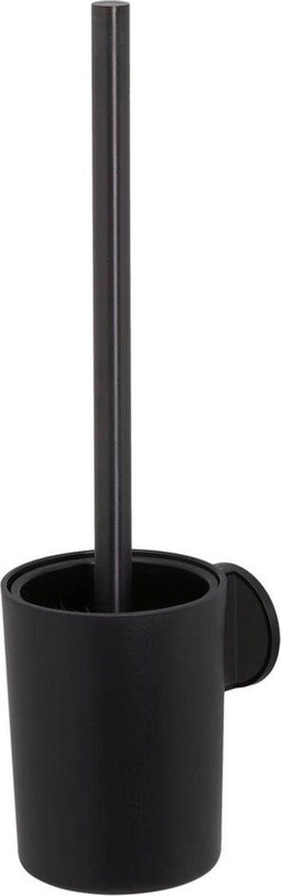 Tiger Tune - Toiletborstel met houder - Zelfklevend 3M tape - Zwart metaal geborsteld (1 stuk)