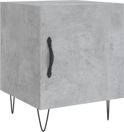 vidaXL - Nachtkastje - 40x40x50 - cm - bewerkt - hout - betongrijs